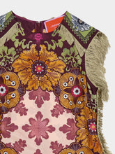 La DoubleJ Bounty Placée Burgundy in Silk Voile Scarf Dress