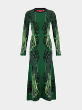 La DoubleJ Atlantis Green Jacquard Knit Bee Dress
