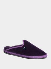 Piedaterre Dandy Cotton Velvet Purple Slippers