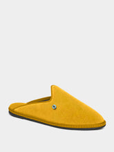 Piedaterre Dandy Cotton Velvet Yellow Slippers