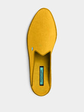 Piedaterre Dandy Cotton Velvet Yellow Slippers