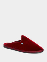 Piedaterre Dandy Slippers in Bordeaux Sipario Velvet