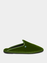 Piedaterre Dandy Cotton Velvet Green Slippers