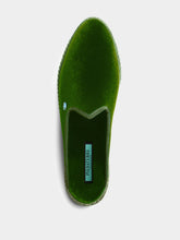 Piedaterre Dandy Cotton Velvet Green Slippers