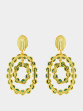 Sylvia Toledano Gina Earrings in Gold and Malachite
