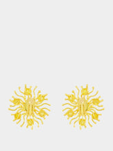 Sylvia Toledano Gold Sunshine Earrings with Yellow Onyx