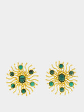 Sylvia Toledano Sunshine Malachite Clip Earrings