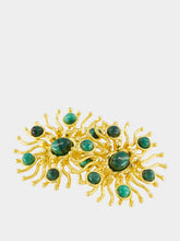 Sylvia Toledano Sunshine Malachite Clip Earrings