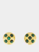Sylvia Toledano Theodora Gold Earrings with Malachite