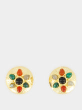 Sylvia Toledano Multicolour Paisley Stone Earrings