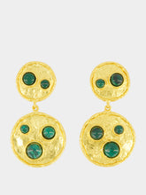 Sylvia Toledano Green Swan Malachite Earrings