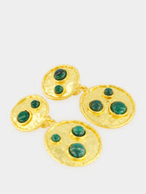 Sylvia Toledano Green Swan Malachite Earrings