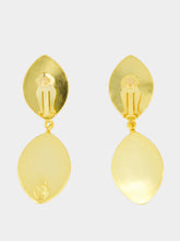 Sylvia Toledano Orange and Black Marquise Stone Earrings