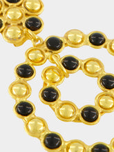 Sylvia Toledano Happy Flower Gold Earrings with Black Onyx