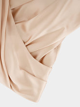 Balmain Beige Draped Satin Bustier Top