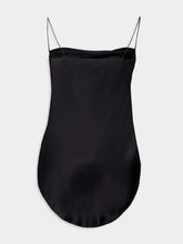 Balmain Black Draped Satin Top