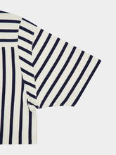 Balmain Striped Cropped Baseball Top