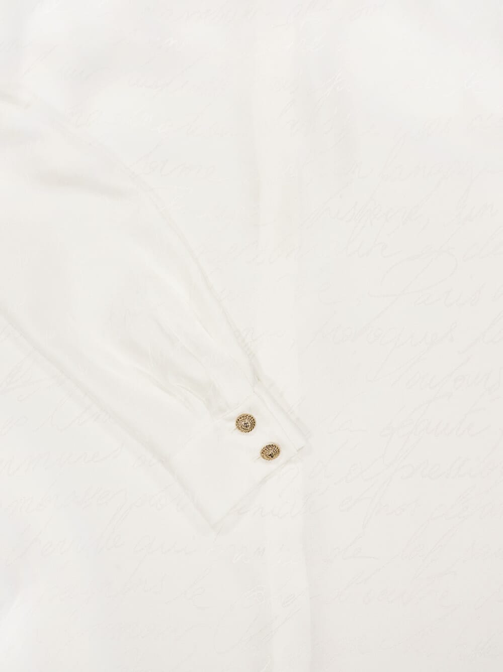 White Jacquard Long-Sleeve Shirt