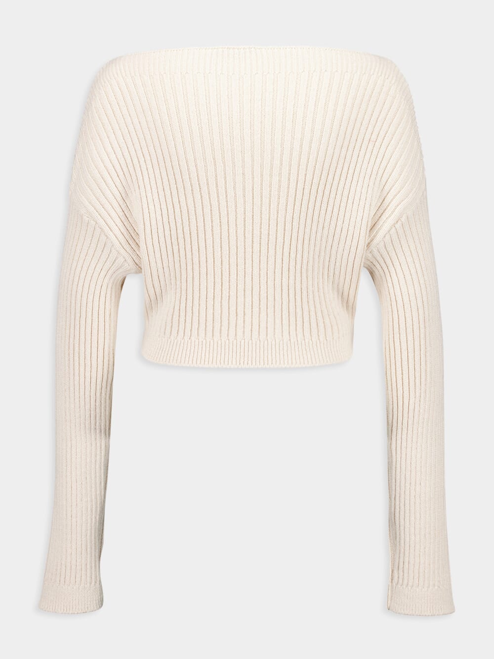 Natural Ribbed Cropped Top