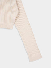 Balmain Natural Ribbed Cropped Top