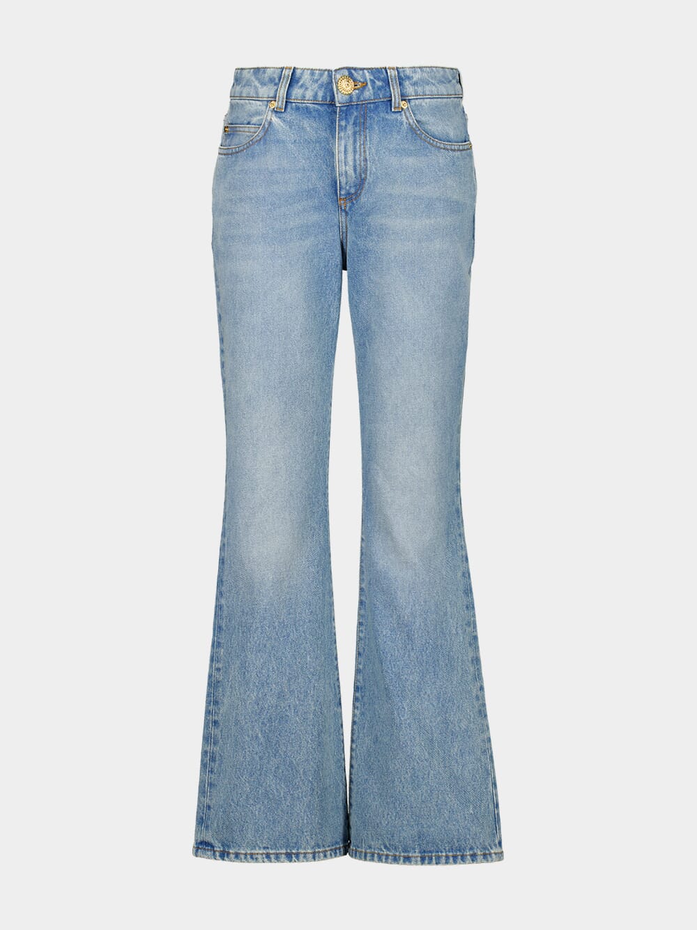 Blue Flared Denim Jeans