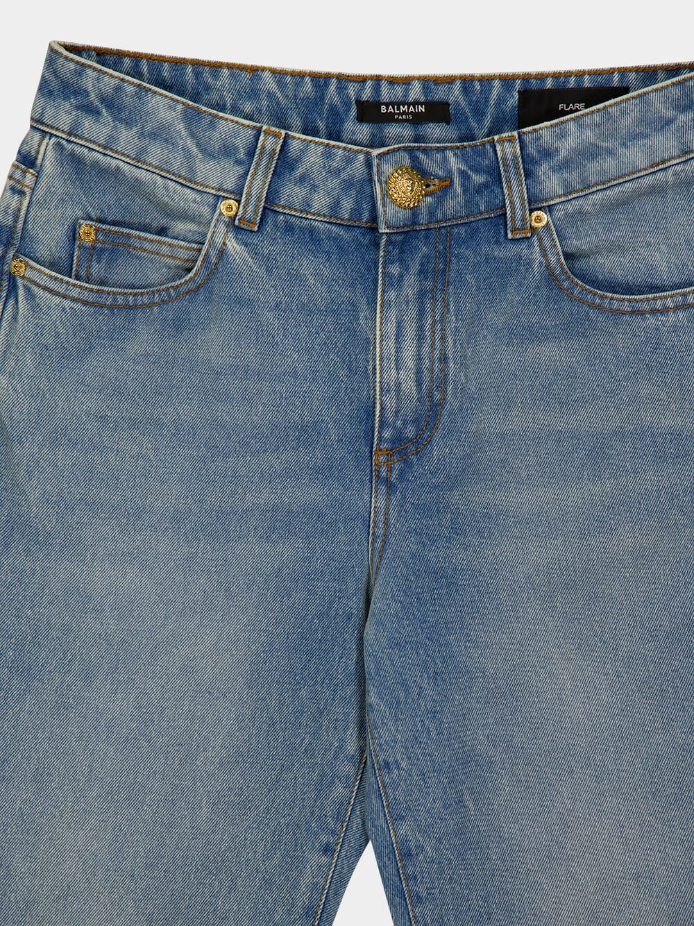 Blue Flared Denim Jeans