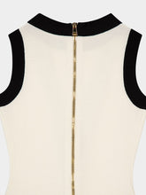 Balmain Beige Two-Tone Knit Dress with Faux Waistcoat