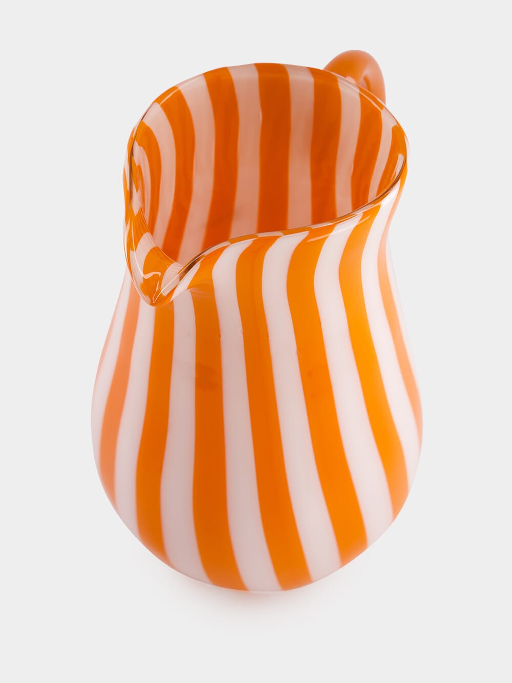 Orange Stripes Murano Glass Jar