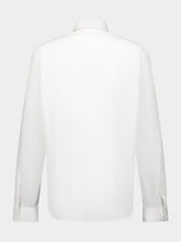 Balmain Embroidered Collar White Poplin Shirt