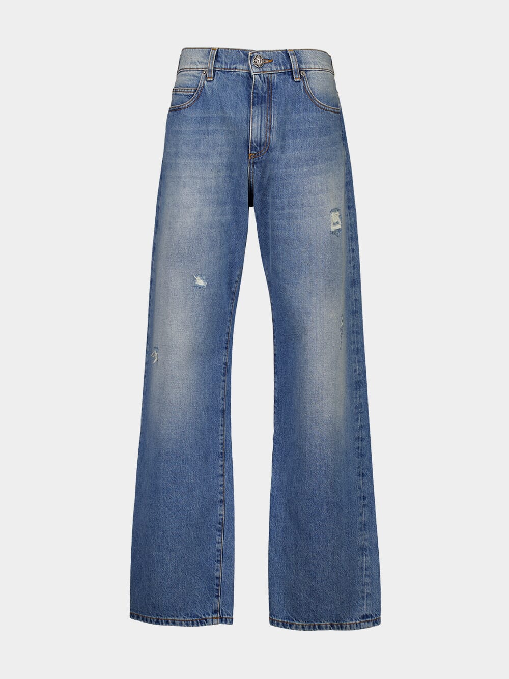 Loose-Fit Blue Denim Jeans