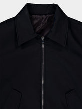 Balmain Black Cotton Bomber Jacket with Vintage Logo