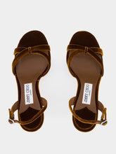 Jimmy Choo Bronze Elsy 70 Velvet Sandals