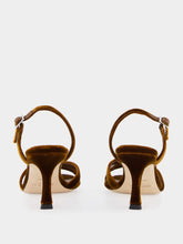 Jimmy Choo Bronze Elsy 70 Velvet Sandals