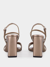 Jimmy Choo Elsy 85 Pewter Metallic Sandals