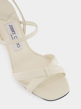 Jimmy Choo Elsy 85 Latte Nappa Leather Sandals