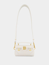 Balmain White B-Buzz Grained Calfskin Bag