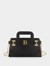 Balmain Black Small B-Buzz Top Handle Bag in Calfskin