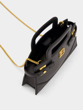Balmain Black Small B-Buzz Top Handle Bag in Calfskin