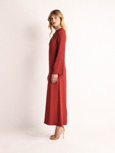 Paula Enoki Burnt Henna Midi Dress