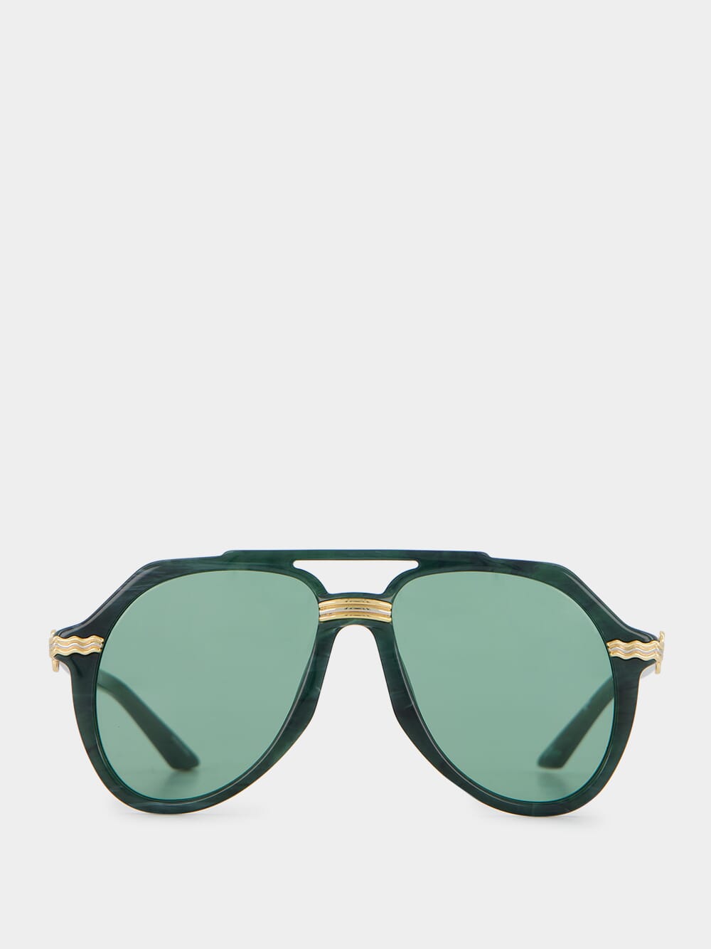 Rajio Green and Gold Sunglasses