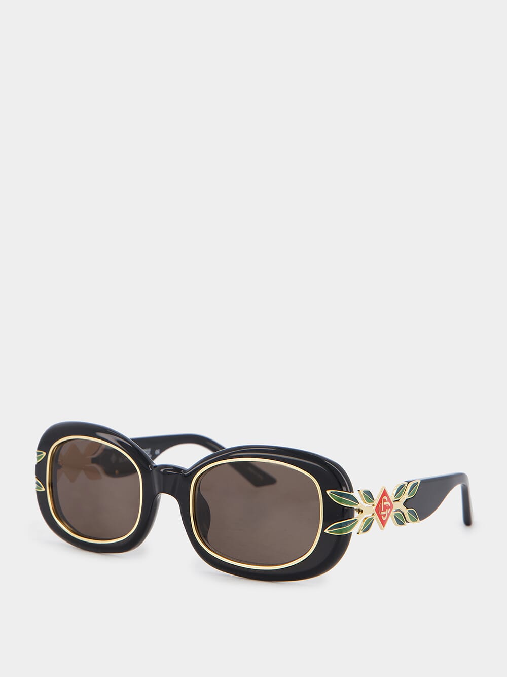 Oval Laurel Black Sunglasses