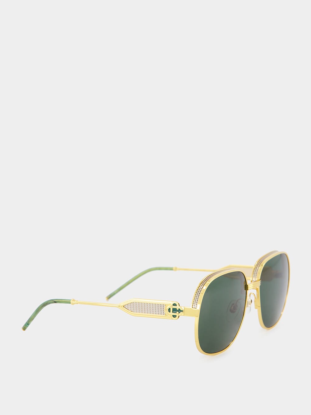 Vintage Square-Frame Green Sunglasses