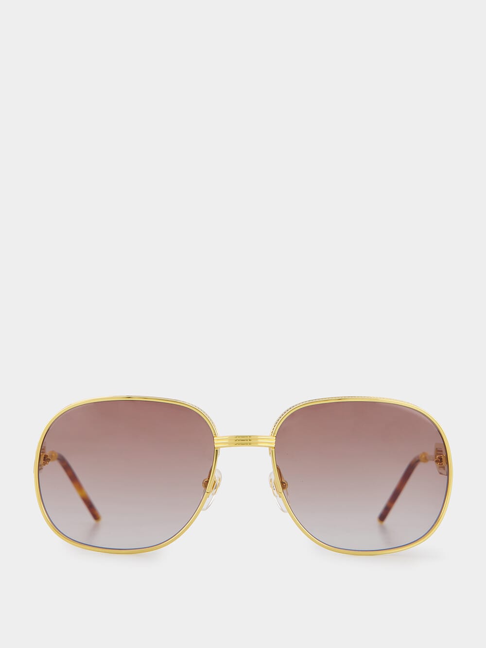 Vintage Square-Frame Red Sunglasses