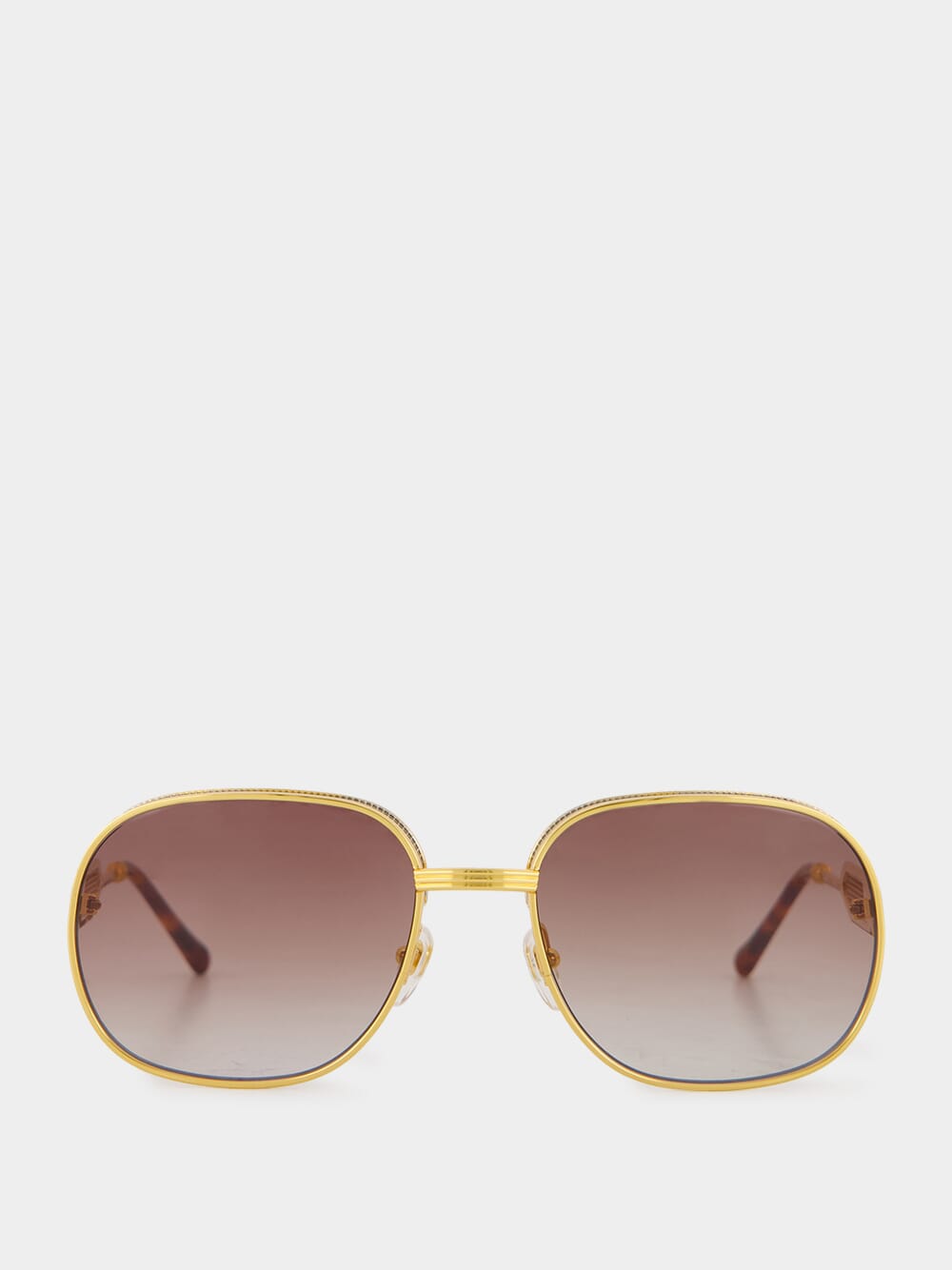 Gold Square Metal Sunglasses