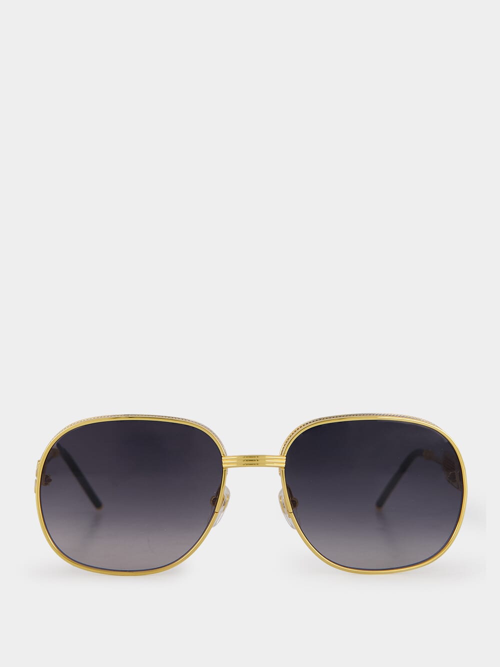 Gradient Oval-Frame Sunglasses