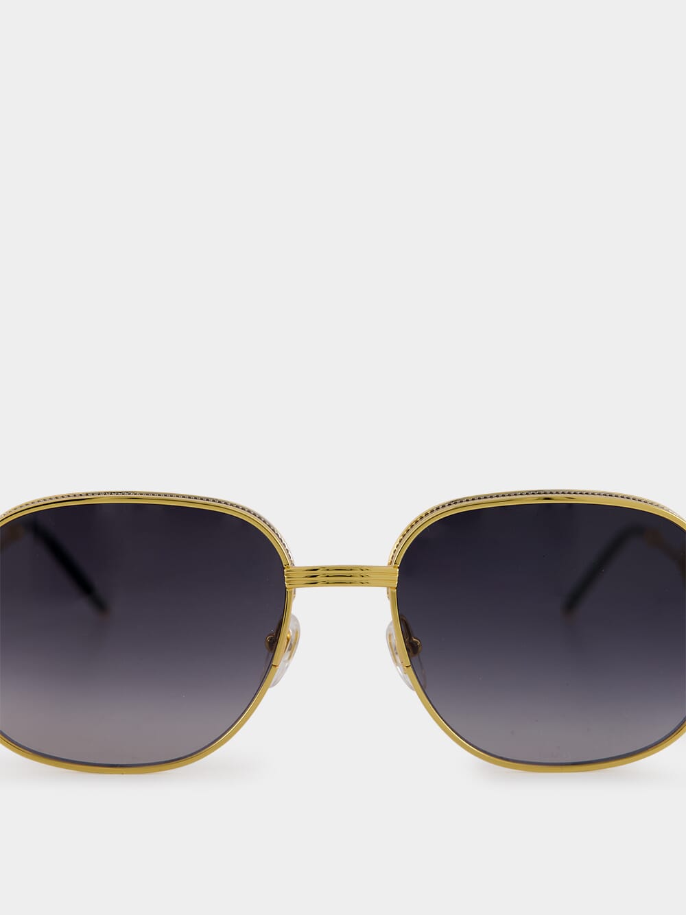 Gradient Oval-Frame Sunglasses