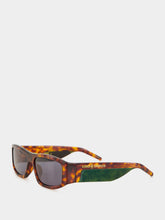 Casablanca Tortoiseshell Rectangular Comb Sunglasses