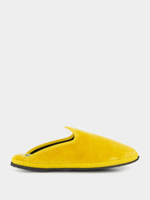 Piedaterre Dandy Cotton Velvet Yellow Slippers