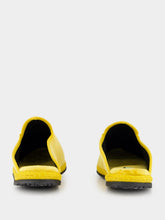Piedaterre Dandy Cotton Velvet Yellow Slippers