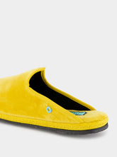Piedaterre Dandy Cotton Velvet Yellow Slippers